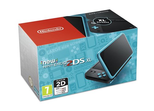 New Nintendo 2DS XL Black and Turquoise