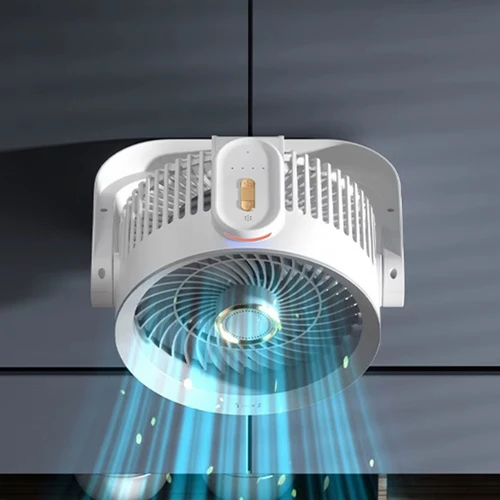 מאוורר טורבו שולחני/קיר נטען USB ותאורת לילה G10 