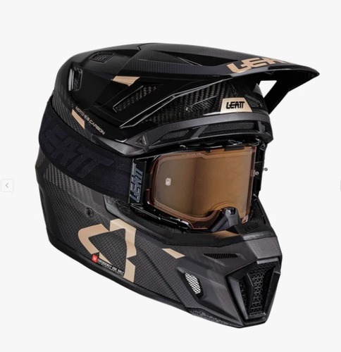 קיט קסדה ומשקף שחור Leatt Moto 9.5 Carbon V25 + Goggles 6.5 Iriz