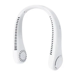 מאוורר צוואר נייד ונטען עם חיבור USB | ללא להבים, שקט וקל- צבע לבן