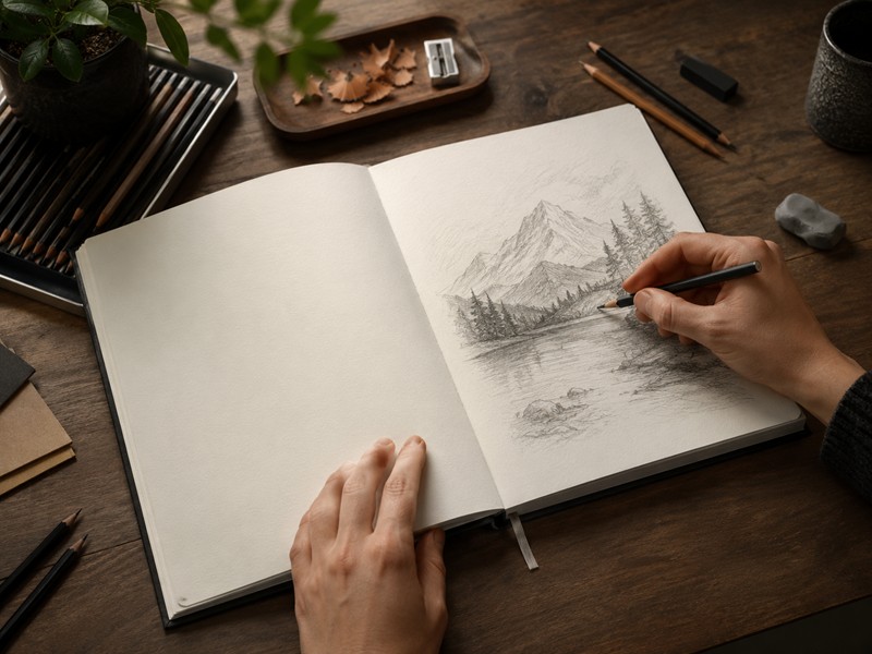מחברת סקיצות Mont Marte Sketchbook – גודל A4 