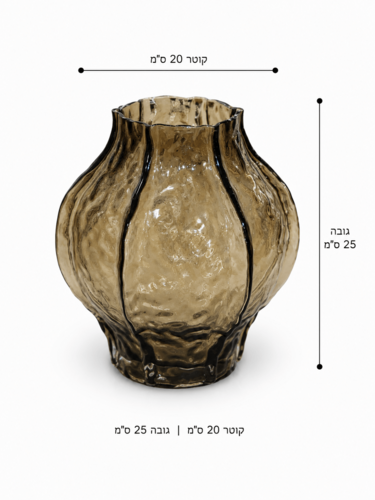 ואזה זכוכית קלאס שחורה 4 SS24-198 