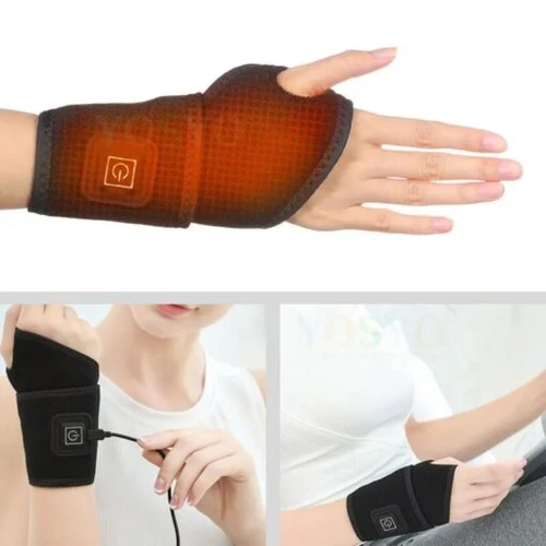 מגן פרק כף היד המחומם בחיבור USB | הקלה ממוקדת לכאבים | נוחות וחימום בכל מקום ובכל זמן