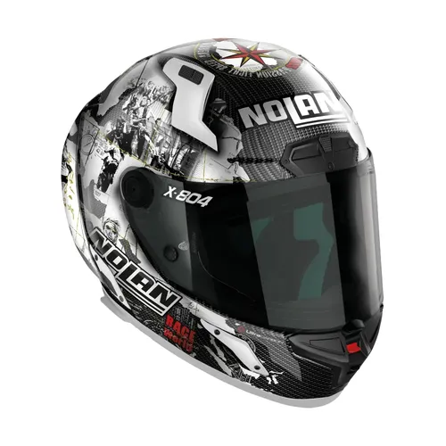 קסדה מלאה X804 R.S REPLICA מבית NOLAN שחור לבן