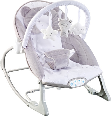 טרמפולינה ונדנדה 2 ב־1 לתינוק אפור Baby Michel