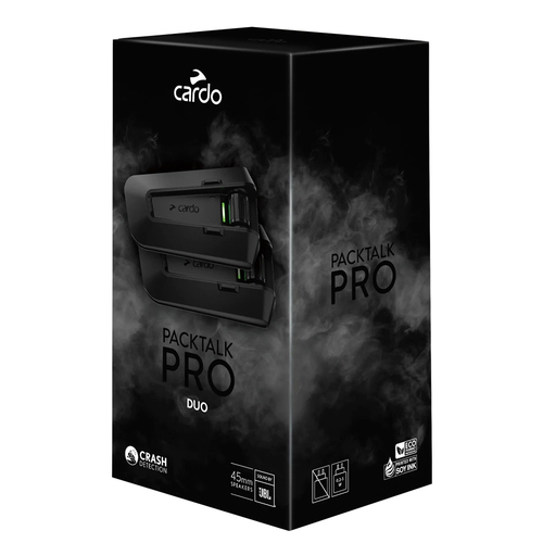 דיבוריות לקסדה ערכה זוגית CARDO PACKTALK PRO רמקולים JBL 45 מ