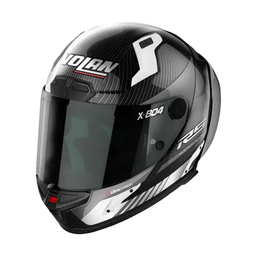 קסדה מלאה X804 R.S HOT LAP מבית NOLAN שחור לבן