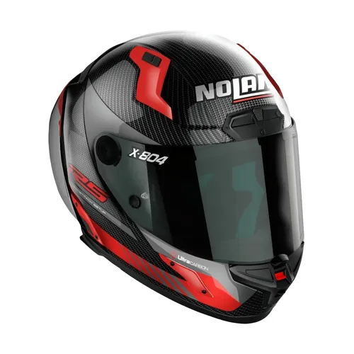 קסדה מלאה X804 R.S HOT LAP מבית NOLAN שחור אדום