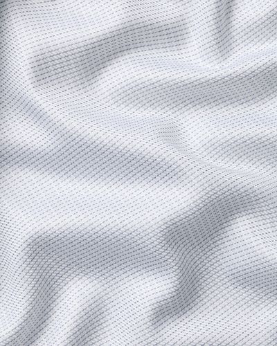 חולצה אפור כסוף גזרת סלים -Silver grey non-iron stretch Greenwich weave cutaway Slim fit shirt