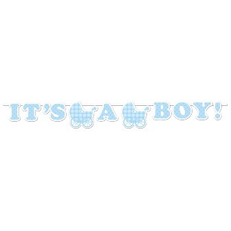 באנר אותיות It's A Boy +עגלה 