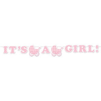 באנר אותיות It's A Girl +עגלה 
