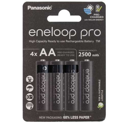 4 סוללות נטענות ENELOOP PRO 2500MHA
