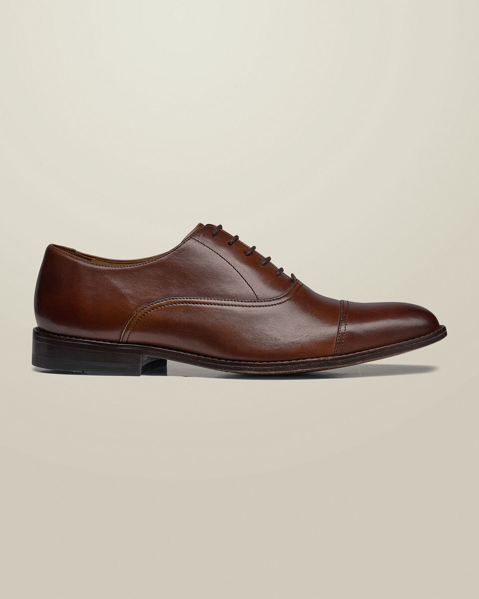 נעל אוקספורד אלגנטית חום שוקולד - Chocolate brown leather Oxford shoe