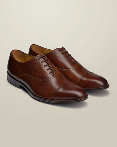 נעל אוקספורד אלגנטית חום שוקולד - Chocolate brown leather Oxford shoe
