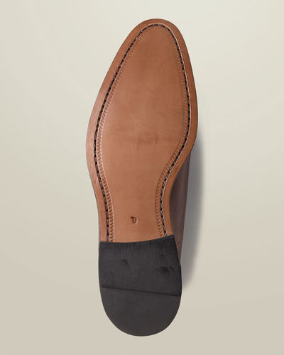 נעל אוקספורד אלגנטית חום שוקולד - Chocolate brown leather Oxford shoe