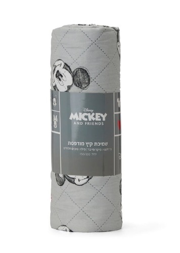 שמיכת קיץ יחיד לילדים מיקרופייבר 150x200 ס''מ מבית HomeStyle - דגם  מיקי אפור