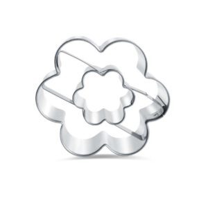 חותכן עוגיות – זוג פרח כפול פרח 6 ס