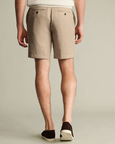 מכנסיים קצרים טאופ פשתן - Taupe Linen Shorts