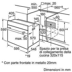 תנור בנוי נירוסטה מבית סימנס דגם HB65AB522 