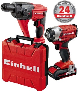 סט 18V מברגת אימפקט+פטישון סוללה 2.5AH