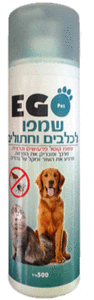 אגו שמפו ומרכך קוטל פרעושים וקרציות 0.5 ליטר