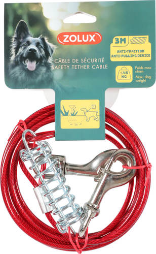 זולוקס כבל קשירה איכותי לכלבים  TIE-OUT CABLE 3M