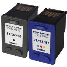 סט ראשי דיו תואמים HP 56 C6656A + HP 57 C6657A