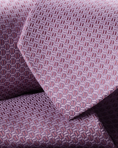 עניבה - Lilac purple silk semi plain tie
