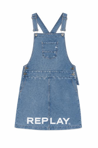 שמלת סרפן ג'ינס כחולה לבנות Replay