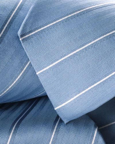 עניבה - Sky blue silk stripe tie