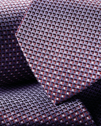 עניבה - Lilac purple and pink silk semi plain tie