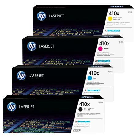 סט 4 טונרים מקוריים HP CF410X/411X/412X/413X (תפוקת דפים בשחור 6,500 דף, בצבע 5,000 דף)