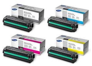 סט טונרים מקוריים Samsung CLT-C506L / CLT-K506L / CLT-M506L / CLT-Y506L(תפוקת דפים בשחור 6,000 דף, בצבע 3,500 דף)