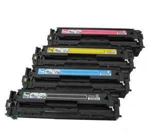 סט טונרים מקורים HP CB540A +CB541A +CB542A +CB543A(תפוקת דפים בשחור 2,200 דף ובצבע 1,400 דף)