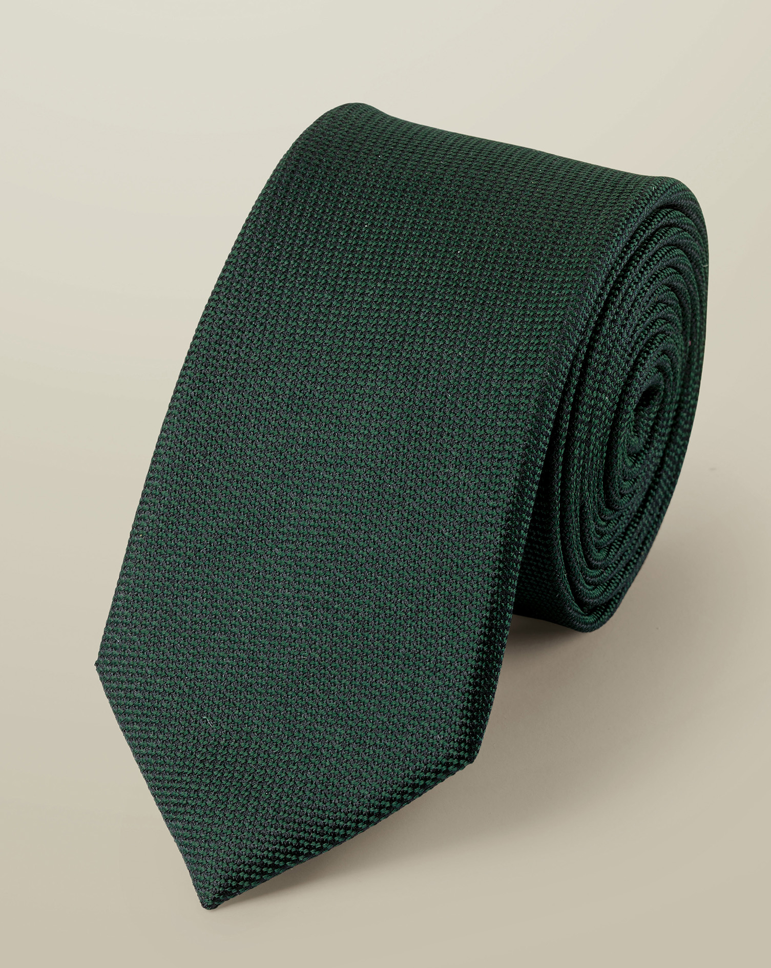 עניבה דקה - Black textured silk slim tie