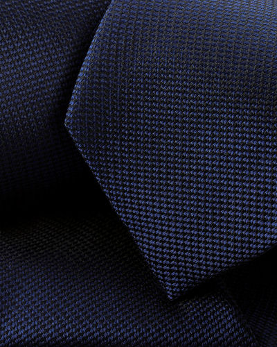 עניבה דקה - French blue textured silk slim tie