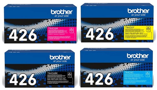 סט טונרים מקורי Brother TN426 (תפוקת עמודים בצבע 6,500 דף ובשחור 9,000 דף)