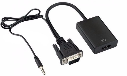 כבל ממיר VGA + אודיו PL3.5 ל-HDMI (במסך HDMI, במחשב VGA) אקונומי