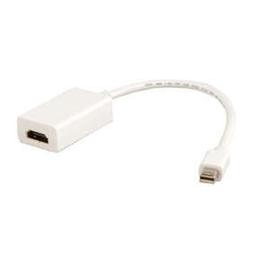 מתאם בכבל קצר MINI DISPLAY PORT ל-HDMI נקבה, פסיבי תומך 1080P@60Hz ואודיו