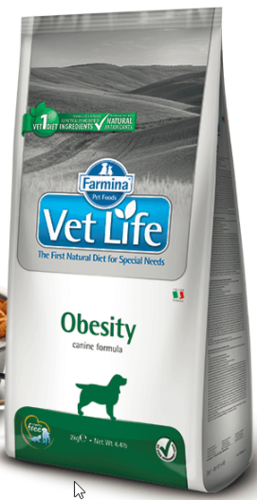 וט לייף - Vet Life - מזון רפואי לכלב בוגר עם השמנת יתר - OBESITY - שק 2 ק