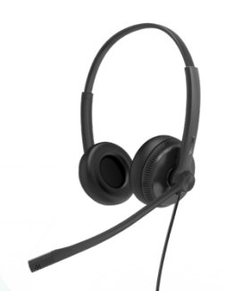 מערכת ראש שתי אוזניים חוטית מ- Yealink YHS34B