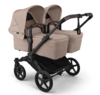 עגלת תאומים משולבת דונקי 6 טווין לתאומים - Bugaboo Donkey 6 twin - שילדה שחורה חול מלאנג' צפי אספקה סוף ספטמבר