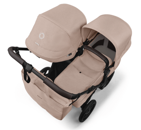 עגלת תאומים משולבת דונקי 6 טווין לתאומים - Bugaboo Donkey 6 twin - שילדה שחורה חול מלאנג' צפי אספקה סוף ספטמבר