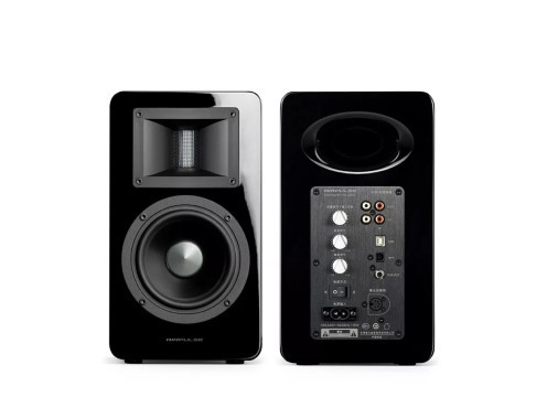 רמקולים מדפיים מוגברים AIRPULSE A100 BLUETOOTH בצבע שחור