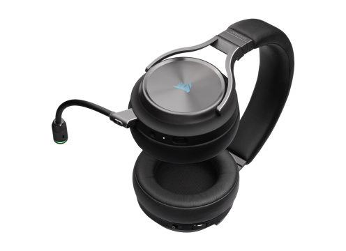 אוזניות גיימינג אלחוטי CORSAIR VIRTUOSO RGB WIRELESS SE HIGH-FIDELITY — GUNMETAL