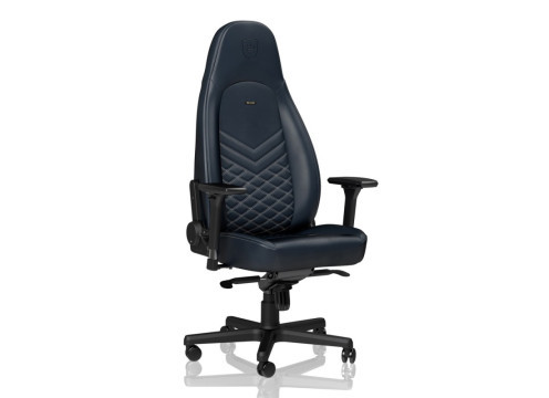 כיסא גיימינג NOBLECHAIRS ICON REAL LEATHER MIDNIGHT BLUE/GRAPHITE עור אמיתי NBL-ICN-RL-MBG