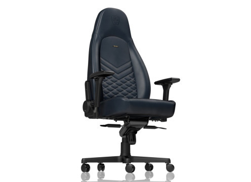 כיסא גיימינג NOBLECHAIRS ICON REAL LEATHER MIDNIGHT BLUE/GRAPHITE עור אמיתי NBL-ICN-RL-MBG