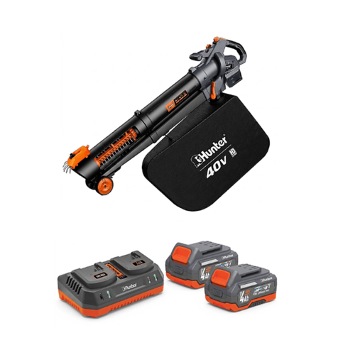 מפוח עלים משולב 3 מצבים שאיבה + גריסה + נשיפה 40V (2x20V) 102903-015 HUNTER