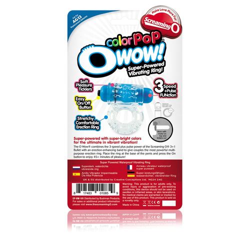 טבעת רטט O Wow Color Pop Blue