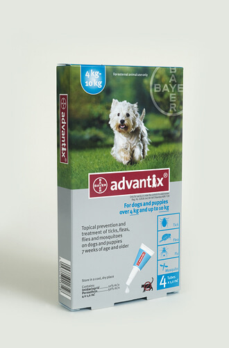 אדוונטיקס - Advantix - אמפולות לכלב - למשקל 4-10 ק